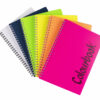 Assortimento quaderni a spirale in 5 colori fluo