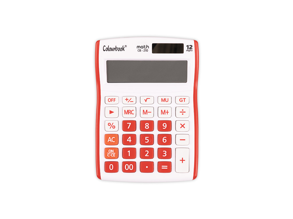 Calcolatrice da tavolo 12 cifre MATH CB-210 Rosso