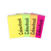 Block notes A7 a spirale Assortimento block notes A7 a spirale in 4 colori fluo