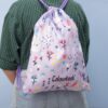 Ambientata zaino a sacca viola bunny