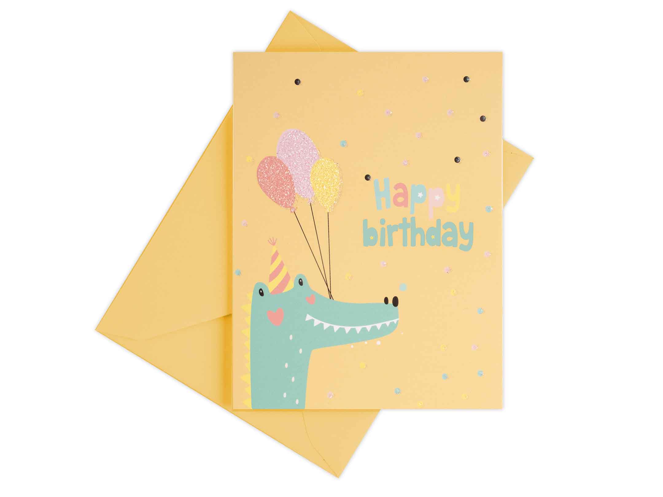 Biglietti auguri di compleanno Baby Crocky Party