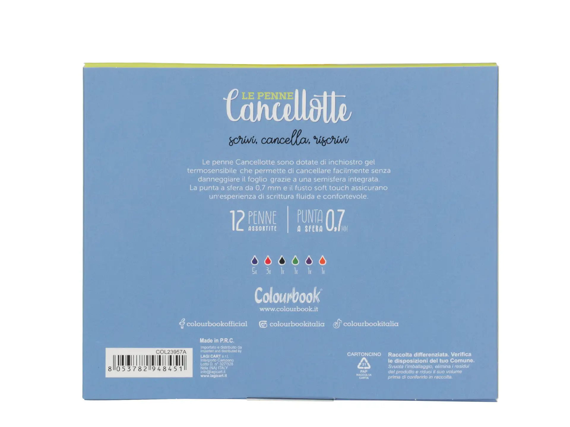 retro set 12 penne Cancellotte 6 inchiostri