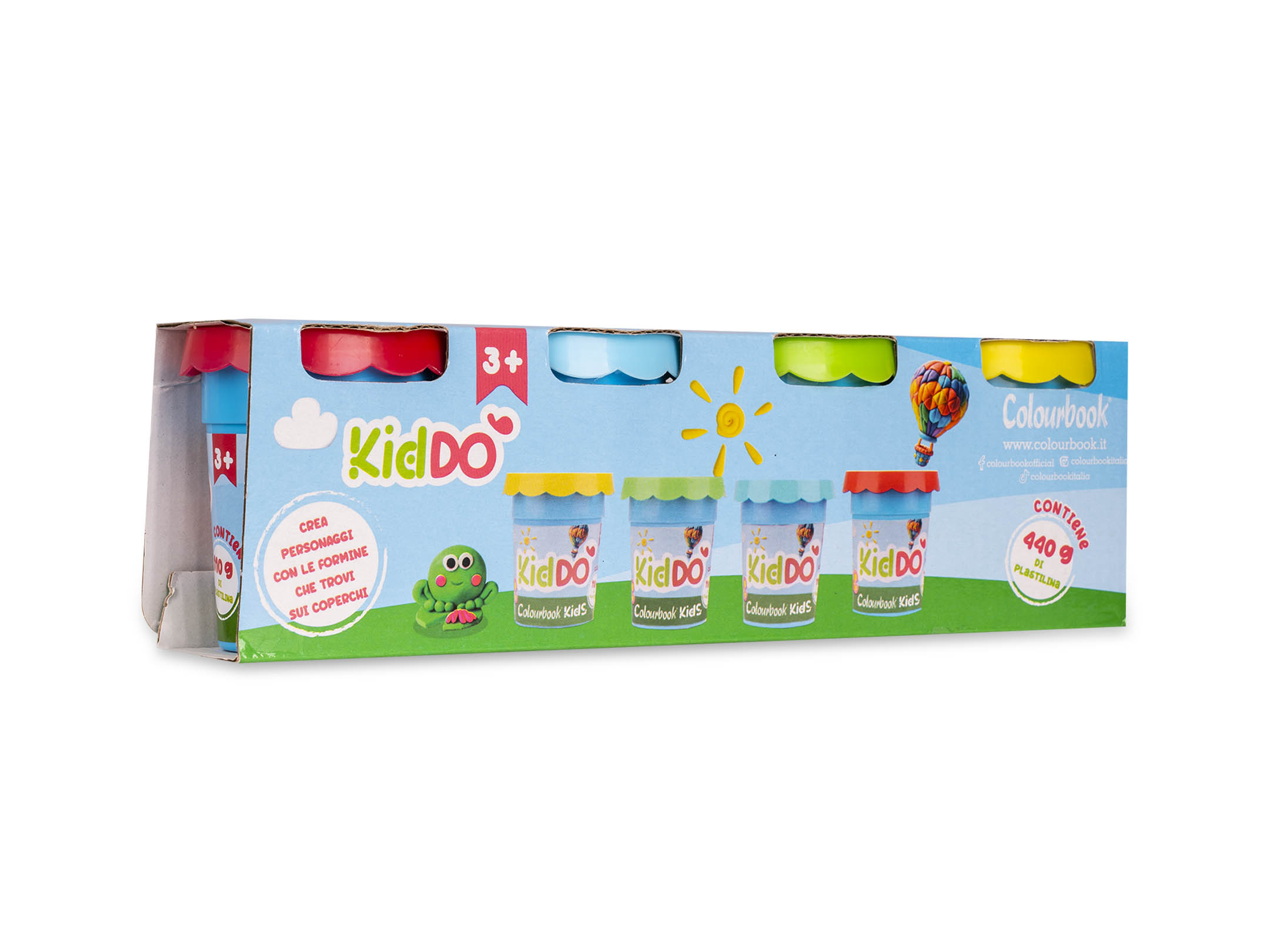 Set 4 vasetti plastilina Kiddò 110g