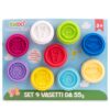 Set 9 vasetti plastilina Kiddò 55g