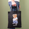 Indossato shopper in cotone Oversize