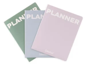 Planner perpetuo settimanale 19x24cm in 3 copertine colorate