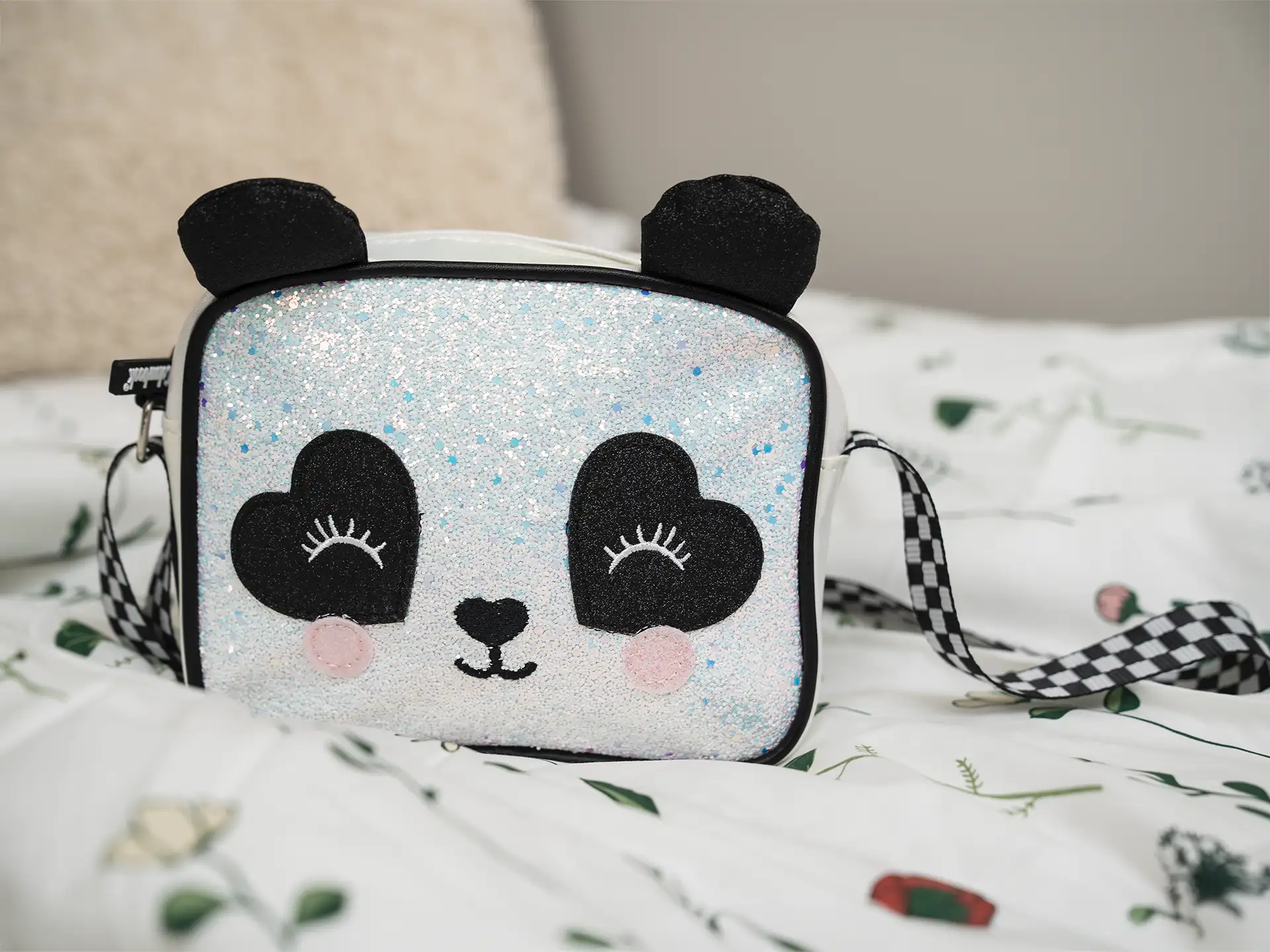 ambientata borsetta con tracolla Shiny Bags panda