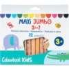 fronte pack set 12 matite colorate Maxi Jumbo 3 in 1
