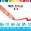 infografica set 12 matite colorate Maxi Jumbo 3 in 1