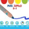 infografica set 6 matite colorate Maxi Jumbo 3 in 1