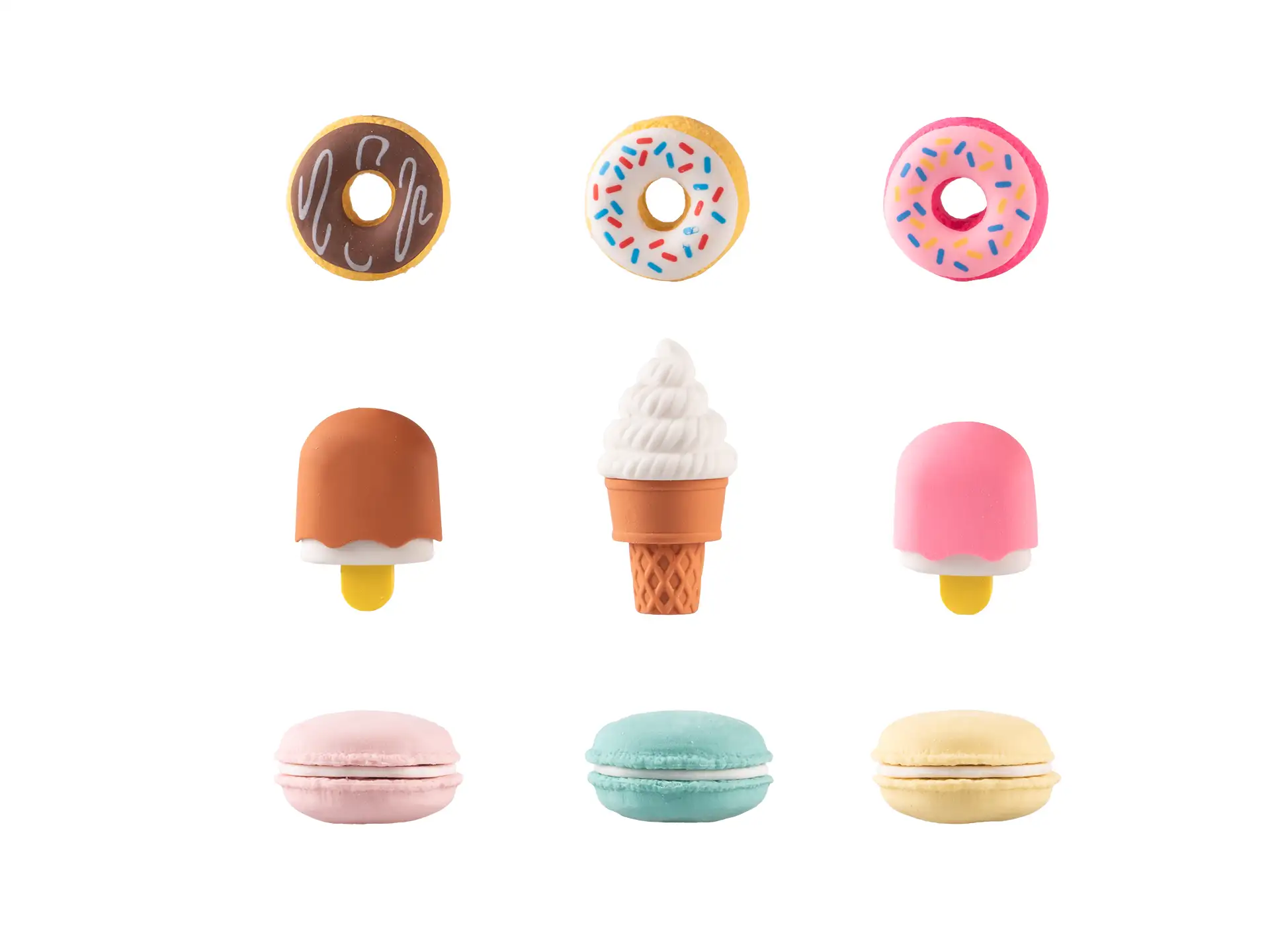 Set 3 gomme da cancellare Sweet Balls