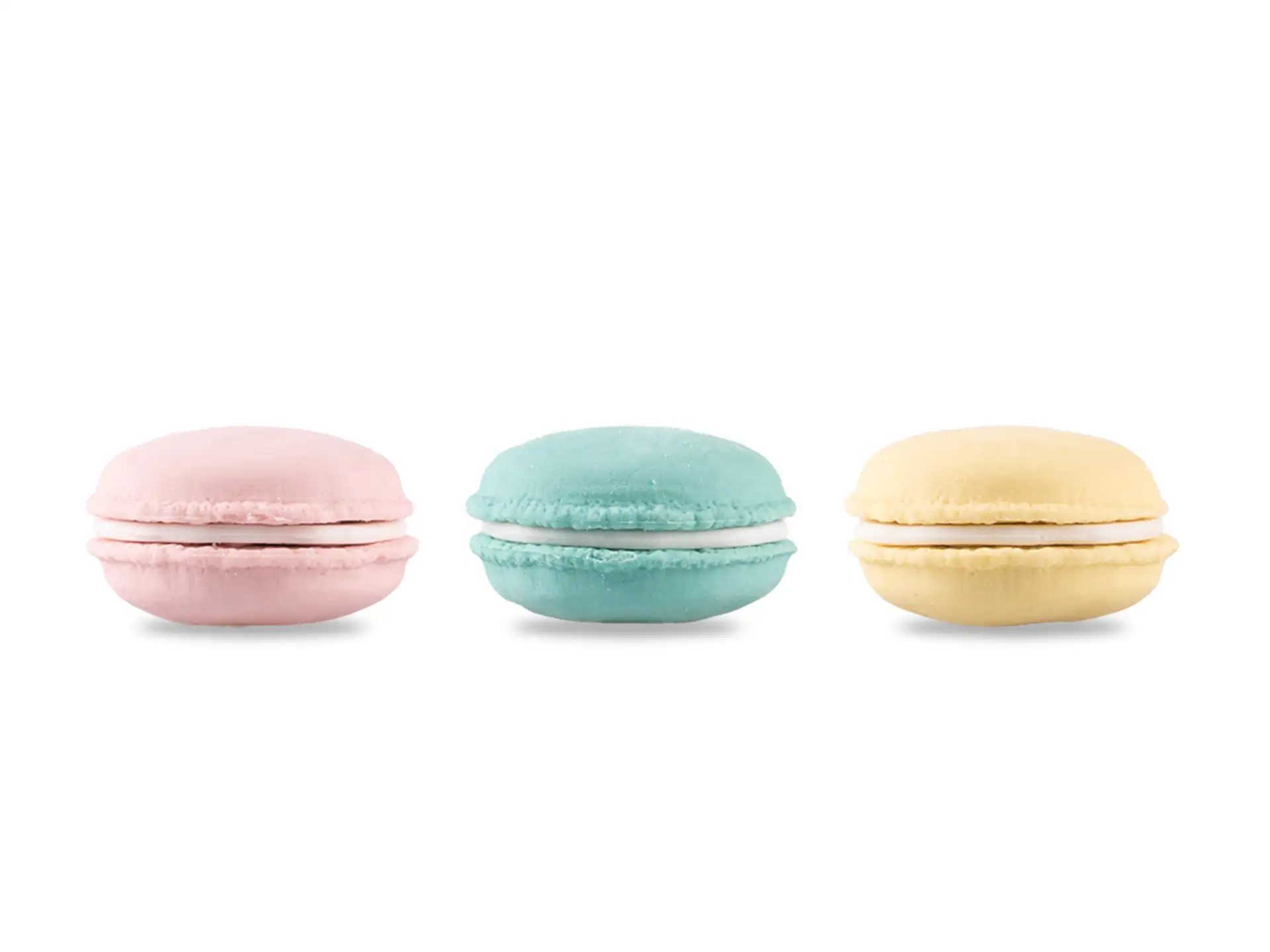Set 3 gomme da cancellare macarons