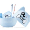 dettaglio happy box cancellotte cane Happy Box Cancellotte Kiko aperta: kit cancelleria colorato con penne e gadget inclusi