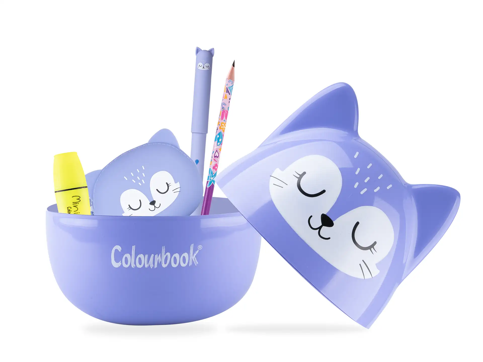 Set regalo scuola Cancellotte Sissy: scatola in plastica riutilizzabile con sorprese di cartoleria