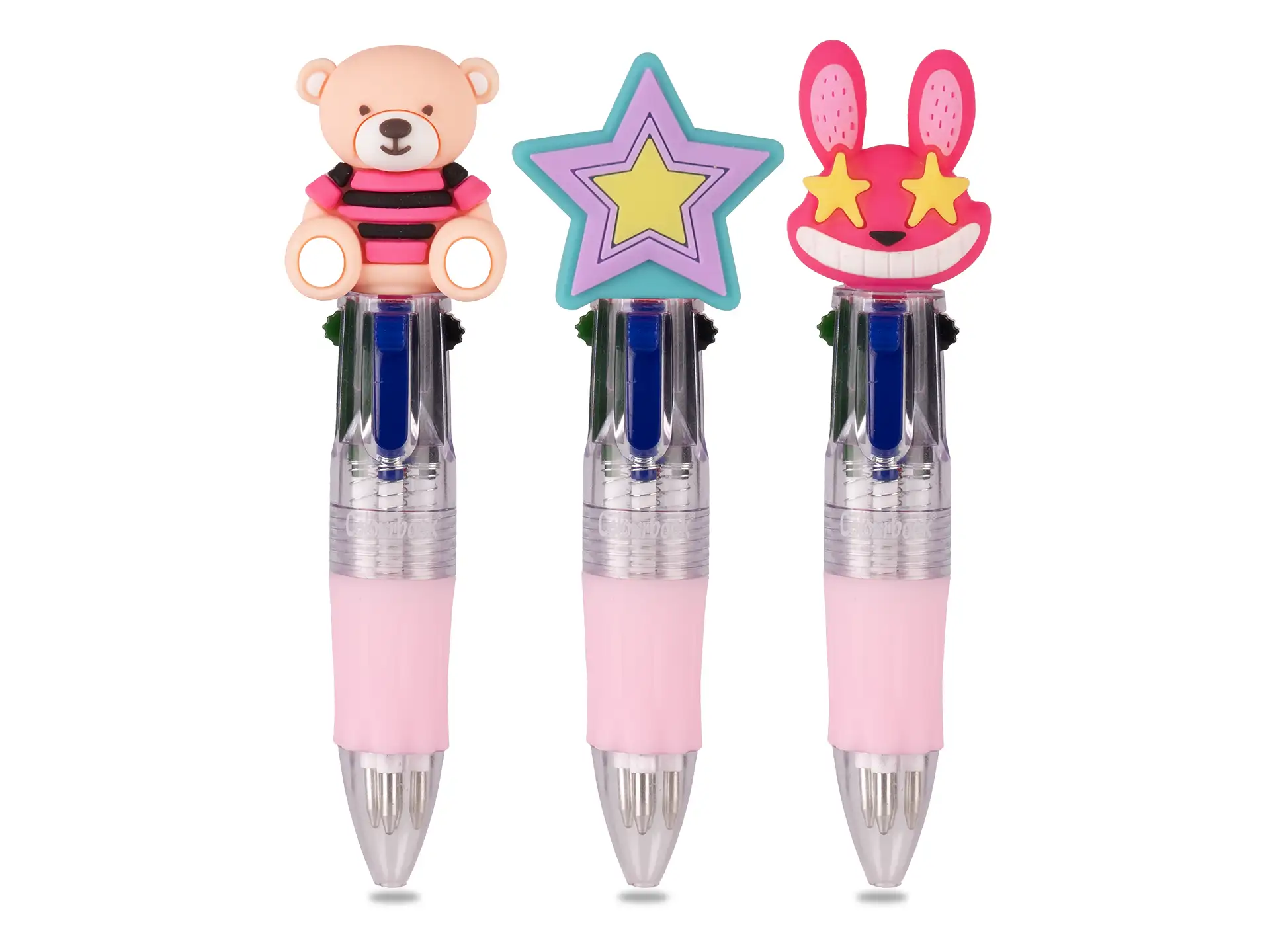 4 mini penne multicolore per bambini star