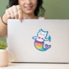 stickers-3d-gatto-sirena-ambientata