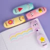 colori-pastello-mini-evidenziatori-wild-cute Campioni colore giallo, rosa, viola e verde acqua degli evidenziatori Wild & Cute