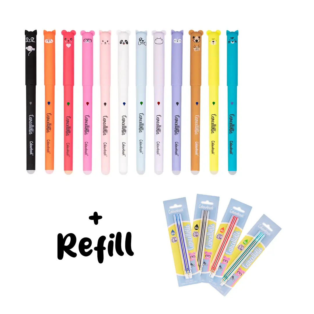 penna cancellotta con refill di ricarica