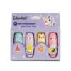 set-4-mini-evidenziatori-wild-cute-colourbook Set di 4 mini evidenziatori Wild & Cute Colourbook a forma di animaletti colori pastello