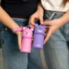 ambientata portamonete in silicone per bambini con gancetto portachiavi.