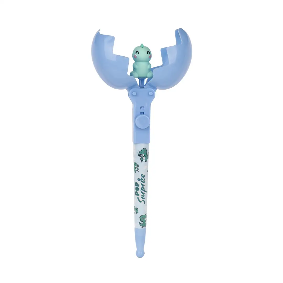 penna gadget per bambini pop surprise fantasia dinosauro
