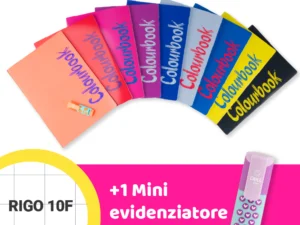 Set 6 quaderni A4 Bicolor Rigo 10F - Quadretti prima elementare con margine + omaggio