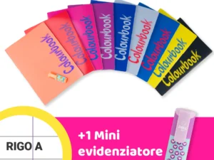 Set 6 quaderni A4 Bicolor Rigo A - Righe prima e seconda elementare + omaggio