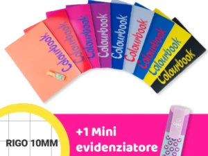Set 6 quaderni A4 Bicolor Rigo 10mm - Quadretti prima elementare senza margine + omaggio