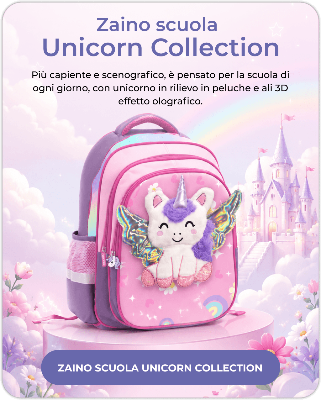 Zaino Scuola Unicorn Collection